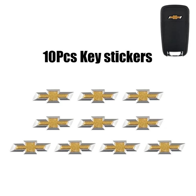 3D Metal Car Key Sticker Logo Emblem Logo/Steering Wheel Badge Stickers For Chevrolet Silverado Malibu Cruze Blazer Spark Aveo