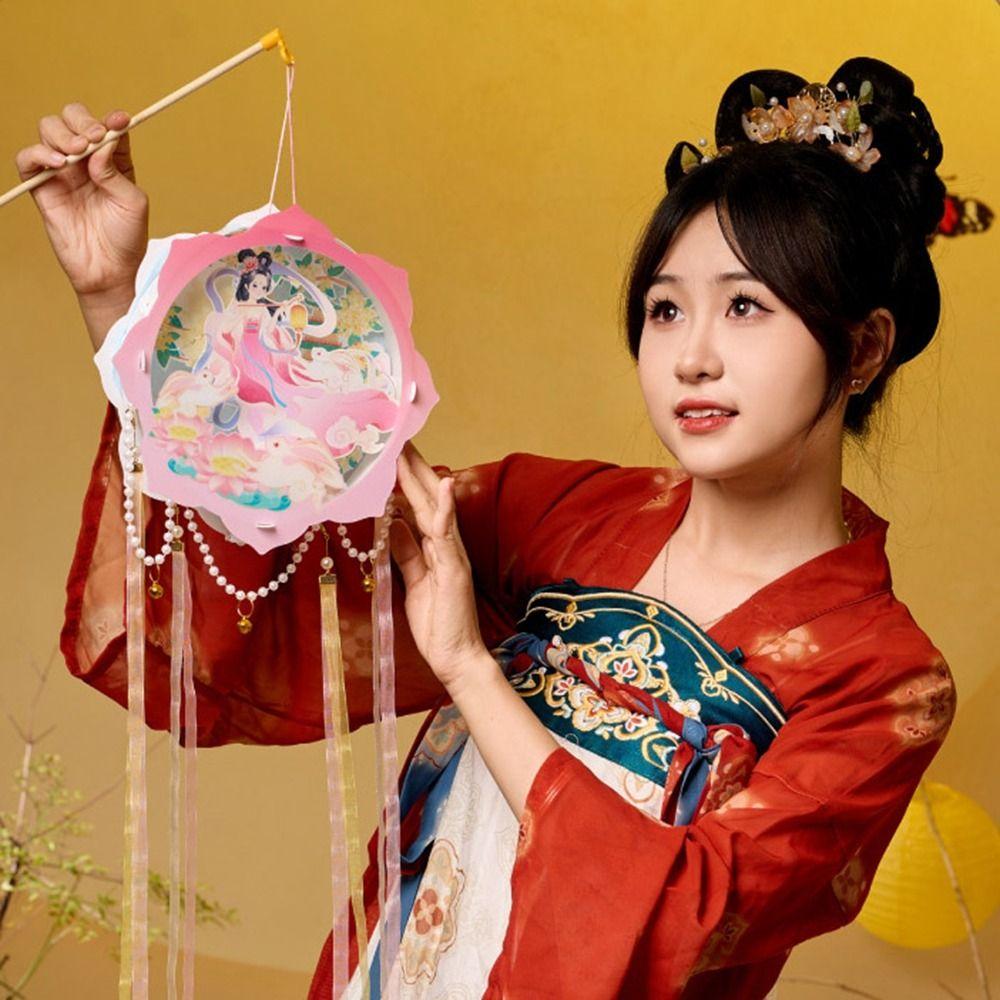 Chinese Style Handheld Rabbit Lantern Handmade DIY Material Bag  for Festival Decor