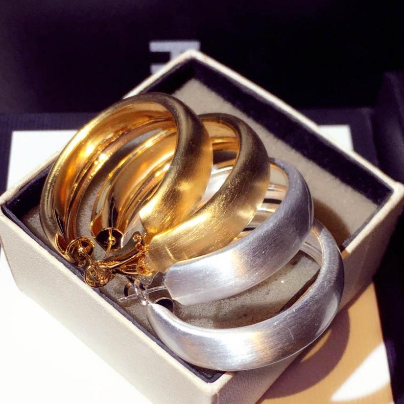 Σκουλαρίκια Δήλωσης Μεγάλου Κύκλου από Ασήμι Στερλίνα S925 για Γυναίκες