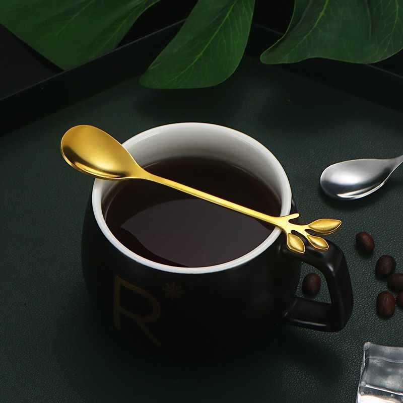 Stainless Steel Spoon And Cutlery Set, Coffee Spoon, Stirring Spoon, Cherry Blossom, Chrysanthemum, Rose, Heart-shaped Spoon