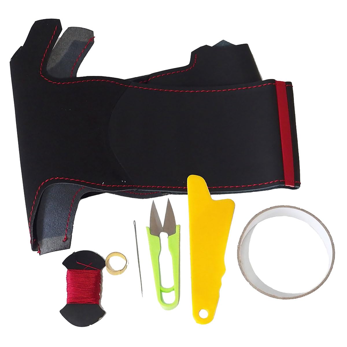 

Mazda Roadster DIY Steering Wheel Leather Wrap Kit Buckskin Red (ND) [NS Design] [1NS1Z32]