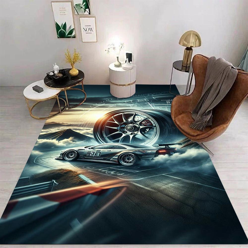 

Car Tire Car Super Car Carpet for Living Room Decor Bedroom Soft Rugs Doormat Child Play Area Rug Nonslip Mat Kid Gift 40x60CM