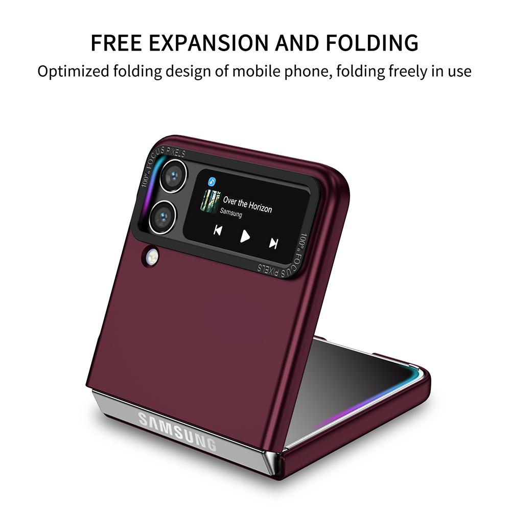Flip Phone Case for Samsung Galaxy Z Flip4 5G Shockproof Case Hard PC Phone Cover with Kickstand