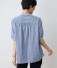 DECOY Organic Cotton Striped Blue Women's Blouse, 493049,