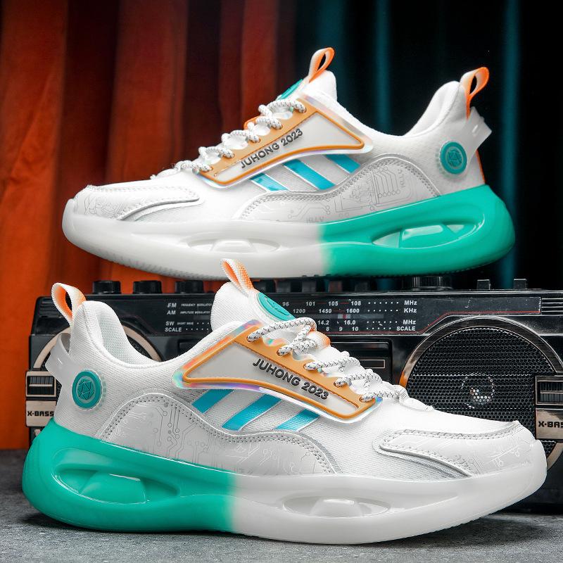 

Summer new product light bottom real popcorn men s casual breathable sports shoes night running shoes men s luminous shoes 44