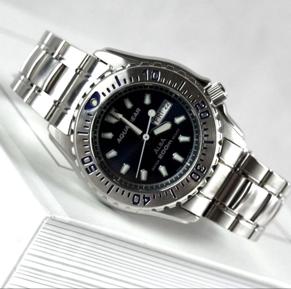 [USED] ALBA Seiko Aqua Gear Day Date Diver's Quartz Watch