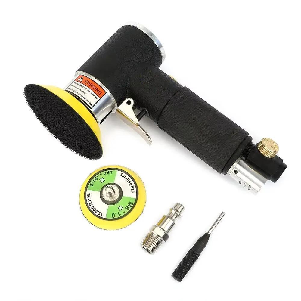 Orbit Air Sander Mini Pneumatic 1"/2"/3" Grinding Machine Set for Car Polishing High Speed Air Powered Polisher