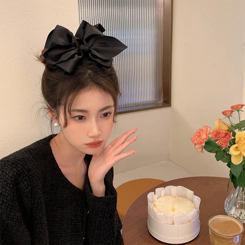 5pcs/set Women Hair Bows,Silky Satin Hair Clips for Girls,oversized Long Tail Hair Clips,large Cute and Aesthetic Hair Barrettes
