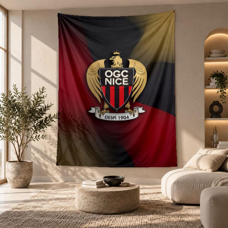 Decorative Tapestry,OGC Nice FC Printed Wall Art, Lightweight Wall Hanging For Bedroom Background