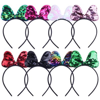 Pailletten Schleifen Stirnbänder Haaraccessoires Frauen Mädchen Prinzessin Niedlich Haarband Schleifenform Stirnbänder Zart