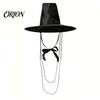 Ancient Scholar Costume Accessory Korean Traditional Hat, Anime Cosplay Accessory, Stage Performance Flat Style Wide Brim Hat Top with Beaded