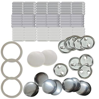 Chandini Anstecknadel 300 Stück mit aus Folie und Zinn Hergestellt Glänzender Stift-Rückseite Bastelset für DIY Anstecknadel-Herstellungsmaschinen Teile, 58mm, Unterlegscheiben, Schale, Oberfläche,