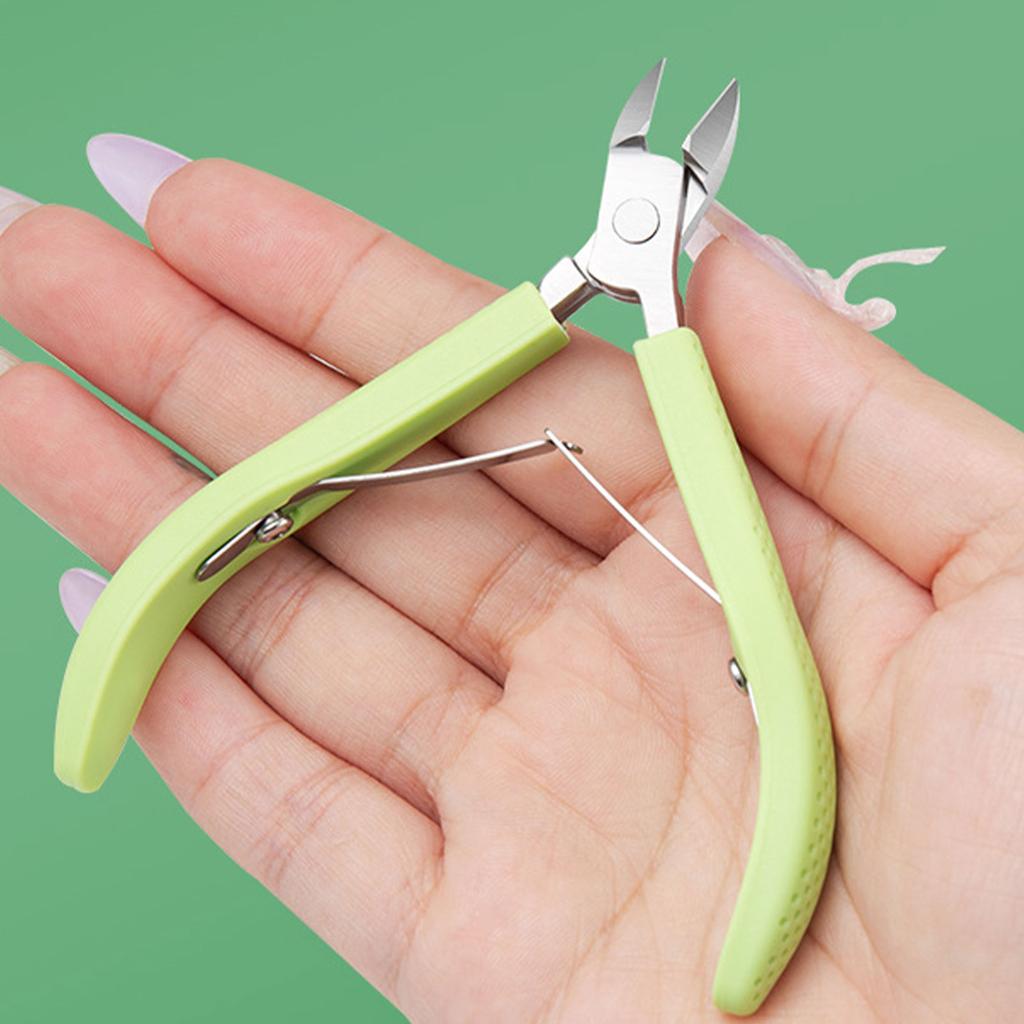 Ergonomic Cuticle Nipper With Rubber Handle Trimmer Professional Manicure Tool For Nail Care Full Jaw Clipper