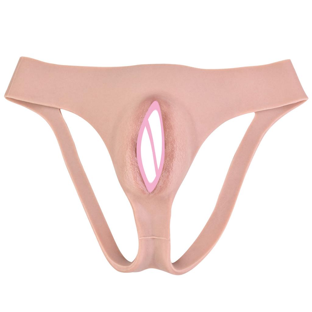 ANOSX Silicone Clitoris Pants Urethral Hole Underwear Insertable Penis Masturbator Fake Vagina Panty G-Strings Thongs Sex Toys