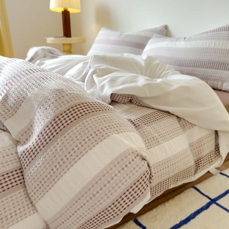 2025 New Stripe Bedding Set Quilt Cover Bedding Set Sheet College Bed Sheet Three-piece Set Non-cotton Pure Cotton Bedding