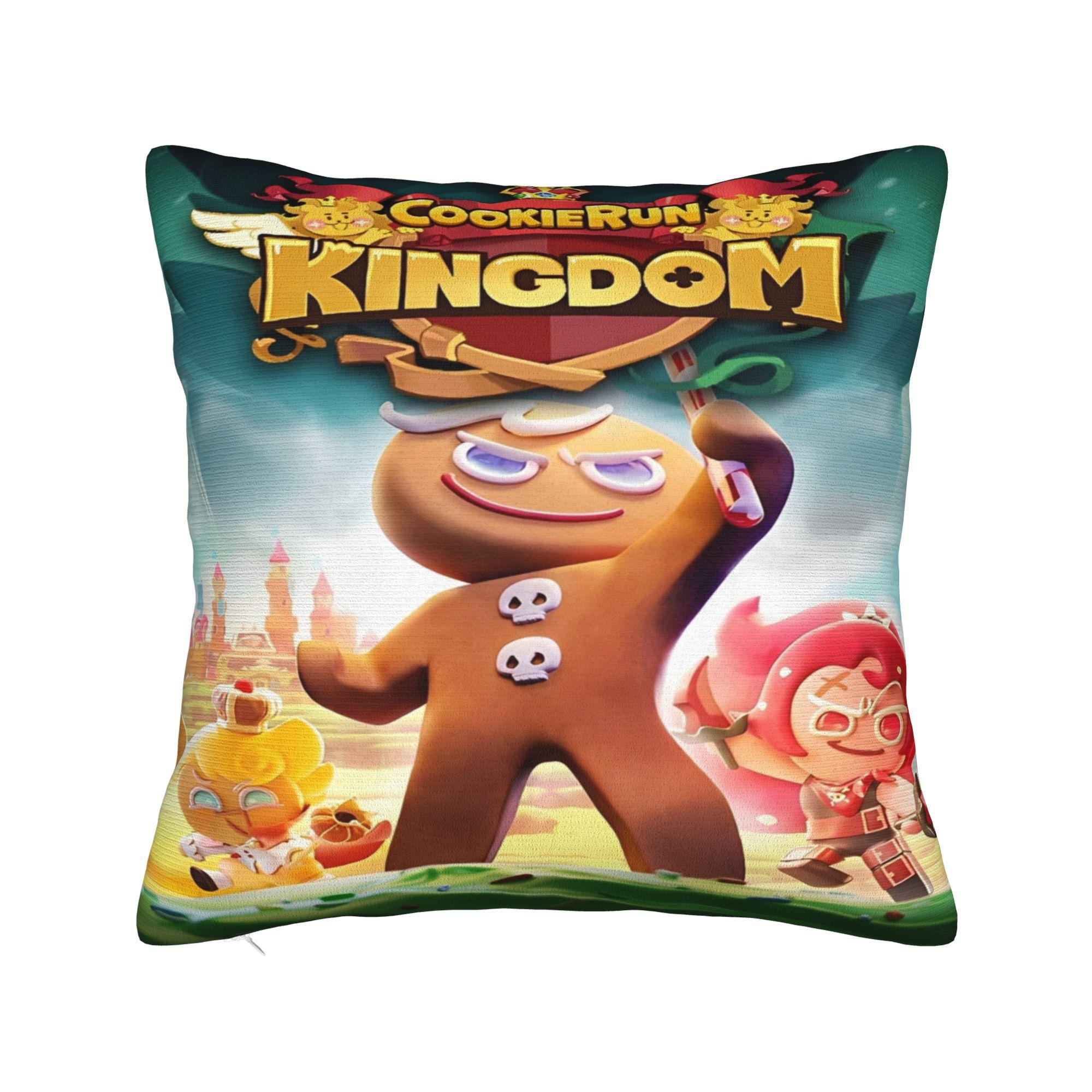 Cookie Run Kingdom Печать Наволочка Чехол для Подушки Видеоигры Декоративная Подушка Квадратная Разные Размеры 12x12in 30X30cm