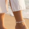 Pearl Starfish Pendant Ankle Handmade Beach Foot Chain Cute Boho Beaded Anklets  Beach Vacation