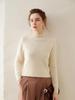 Women's Classic Cashmere Half-High Neck Knit Sweater - Thick, Warm, and Loose Fitting Base Layer Top