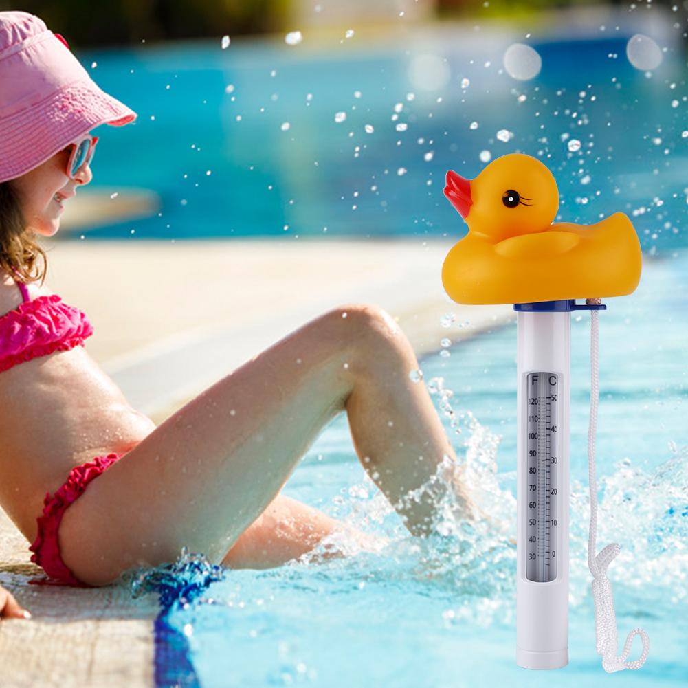 Cartoon Mini Floating Water Thermometer for Swimming Pool Spas Fish Tank Aquarium Duck