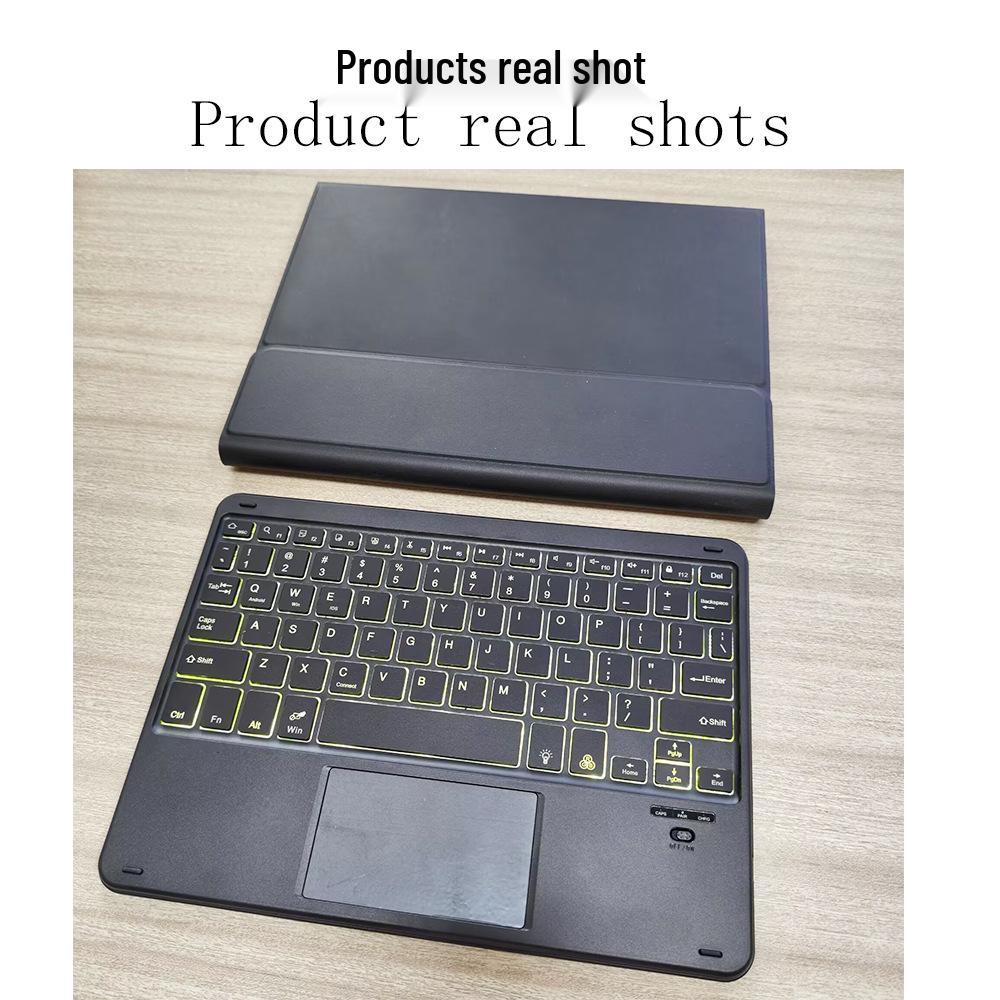 Samsung Tab A9 Plus Tablet Case with Detachable Bluetooth Keyboard & 7-Color Backlit Touchpad Galaxy Tab A9+ Plus 11-inch