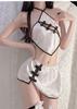 Aishang You Erotic Underwear Mesh Uniform Suit Sexy Cute Student Tenderness Mesh Cosplay Dress