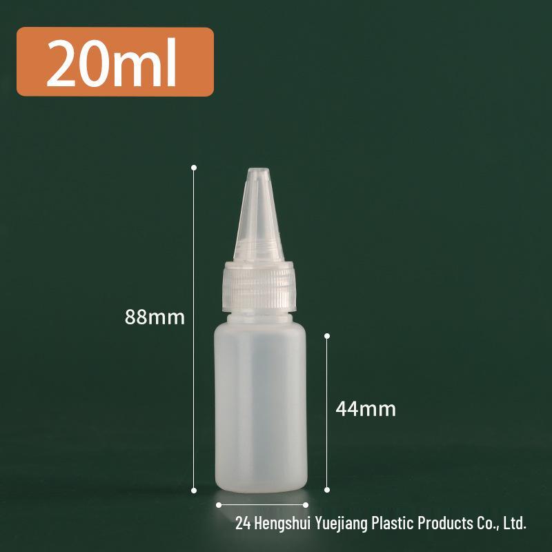 In Stock: 50 Semi-transparent 100ml Pointed-tip Squeeze Bottles for Liquid Pigment.