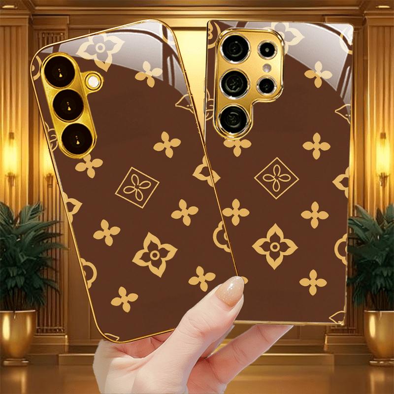 Luxury Monogram Pattern phone case s26 ultra case s25 ultra case glass for Samsung Galaxy S26 S25 S24 S23 S22FE Ultra Plus