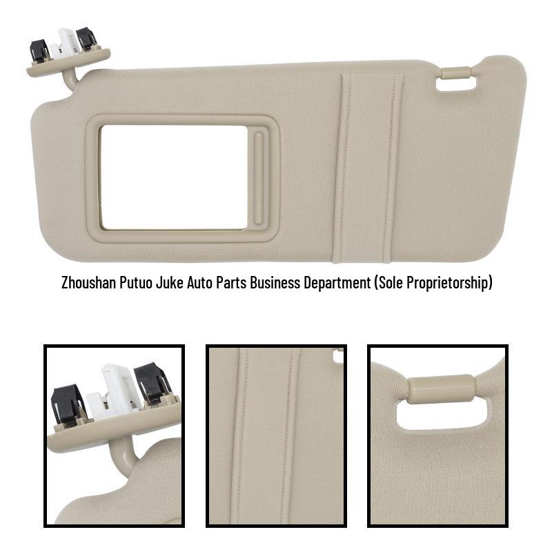 Beige Sun Visor with Light for 2007-2011 Toyota Camry (Left Side), 74320-06800-E0