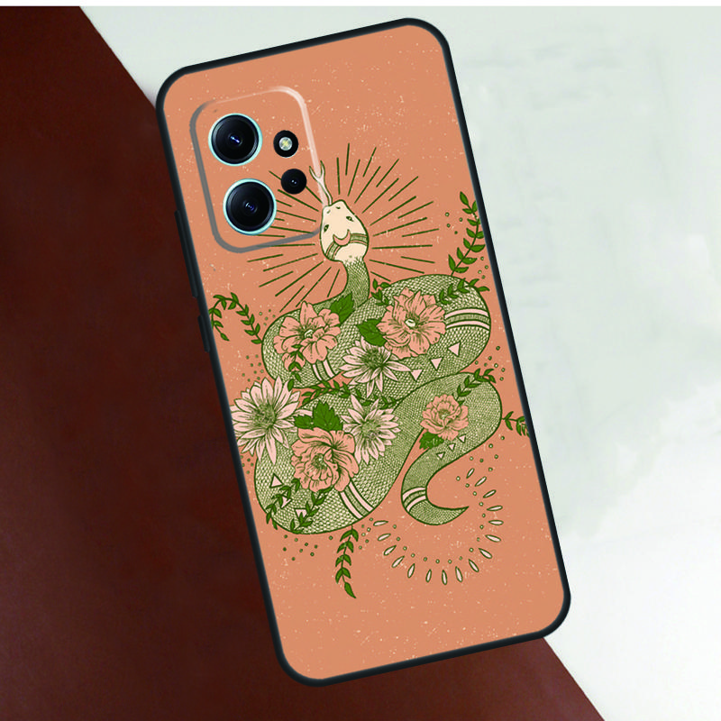 Snake Flower Case For Xiaomi Redmi Note 14 10 11 12 13 15 Pro Plus Cover For Redmi 15 14C 10C 12C 13C 15C