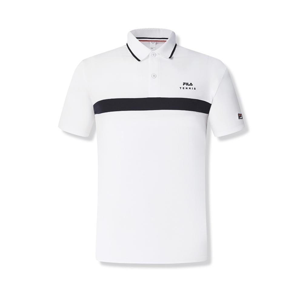 

New FILA Athletics Tennis Polo Shirt Men s Jade White WT A11M523110F-WT XXL(185/104A)