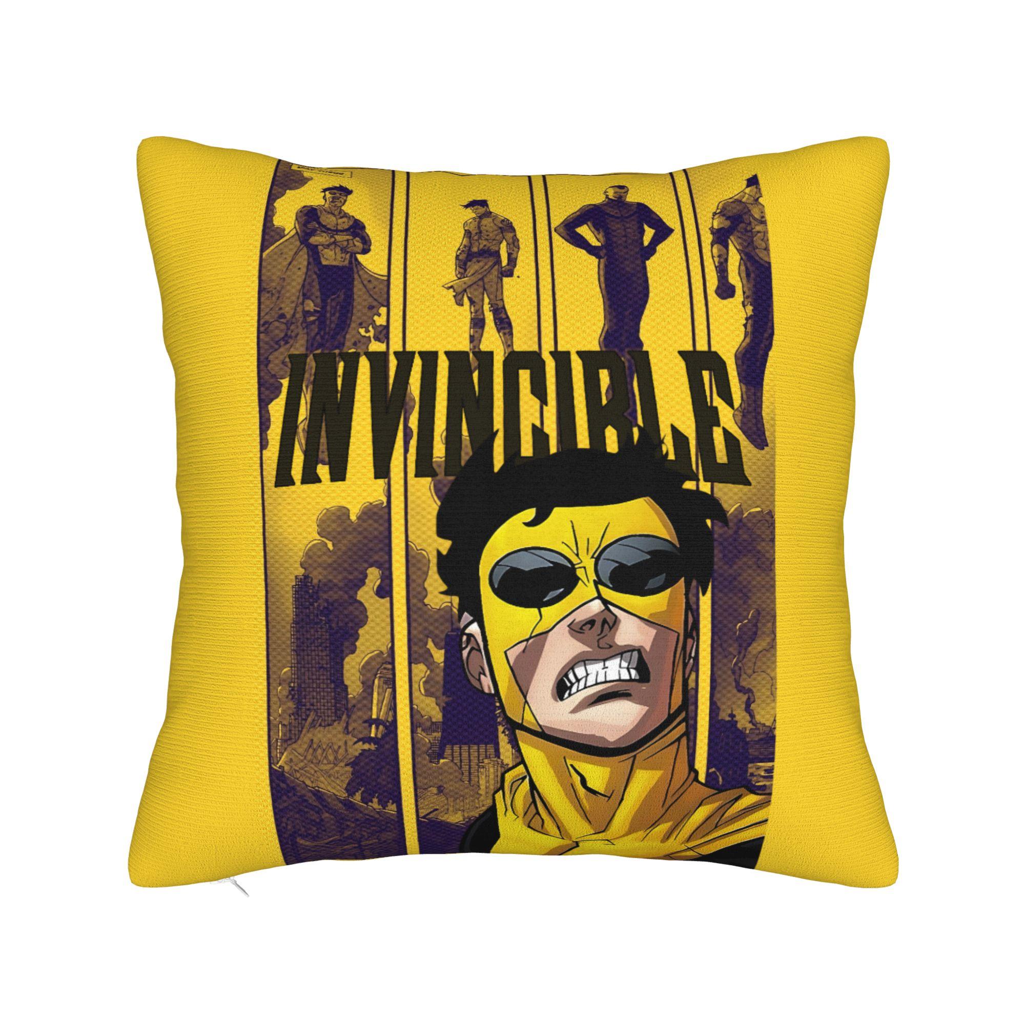 Pillow Cover invincible thragg Red Print Retro Trendy Pillow Case For Couch Sofa Bedroom Pillowcases 30cmx30cm