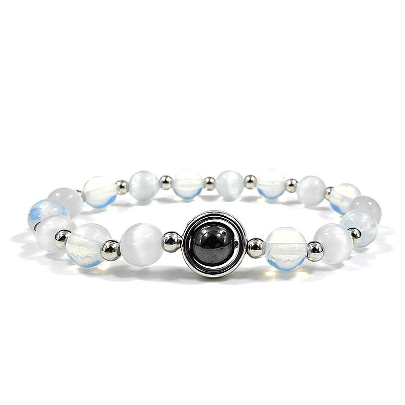 Natural Amethyst Luck Transfer Bracelet: Women s Simple, Fashionable, and Charming. 8mm опаловый