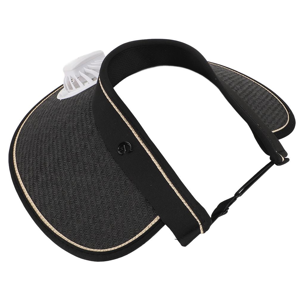 Fan Hat USB Rechargeable 300mah Elastic Band Angle Adjustable Extra Large Brim Fan Cap for Travel Beach