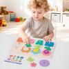 CE Certified Flower-Shaped Color Matching Wooden Toddler Board