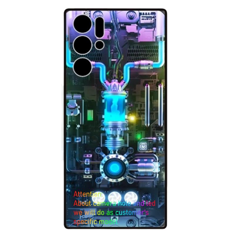

Для ZTE nubia Red Magic 9 Pro 9 Pro Plus 10S Pro 10 Pro Plus 8 8s 7 7s 6 6s Pro 8 Pro Plus світлодіодний чохол-спалах зі скляною задньою кришкою Redmagic 7 or 7s