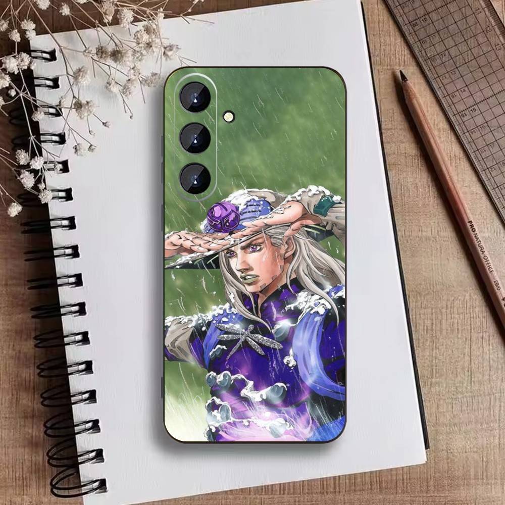 Anime Jojos Bizarres Adventures Phone Case For Samsung Galaxy A73,21,22,32,71,53,52,51,80,5G Soft Black Cover