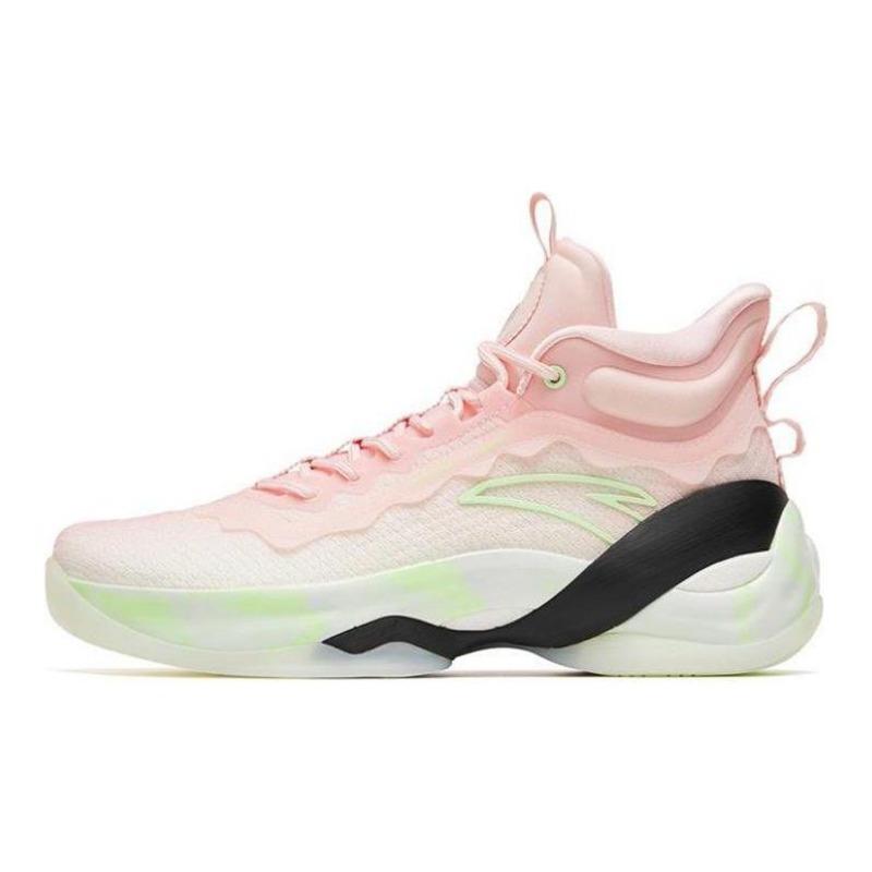 Anta KT7 Pro Big Klay men high-top cushioned anti-slip wear-resistant textile basketball shoes pink-cyan-black 112241116-2 42.5