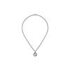 Gucci Interlocking Double G Pattern Matte Silver Necklace Women necklace 455307J8400