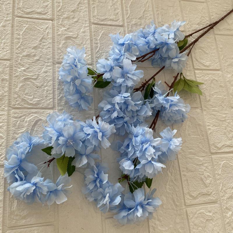 Realistic Blossom Cherry Silk Flowers Wedding Decor Home Staging Photo Props