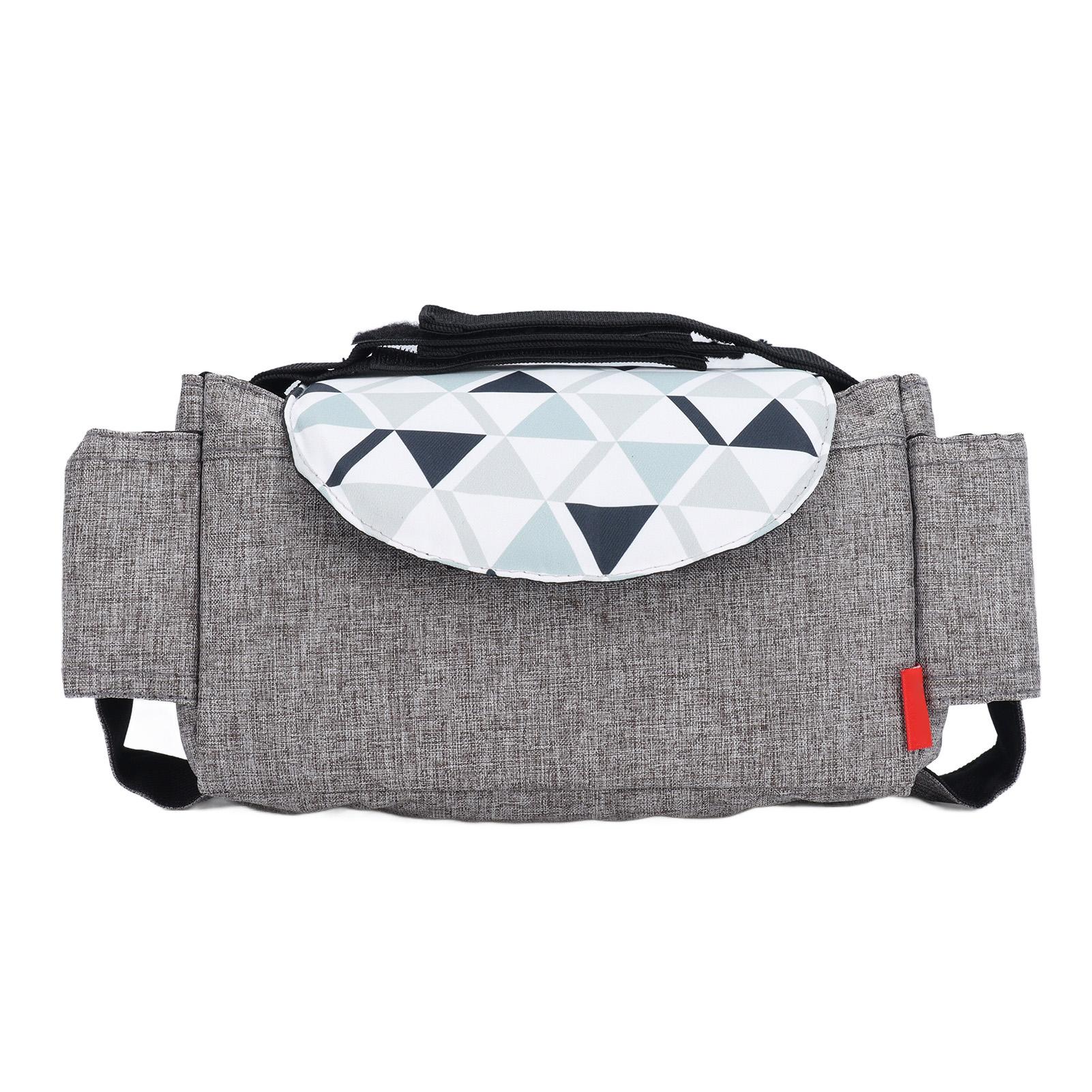 

Подвесная сумка для коляски, многофункциональный портативный детский органайзер для хранения детских бутылочек, подгузников, салфеток Black Green