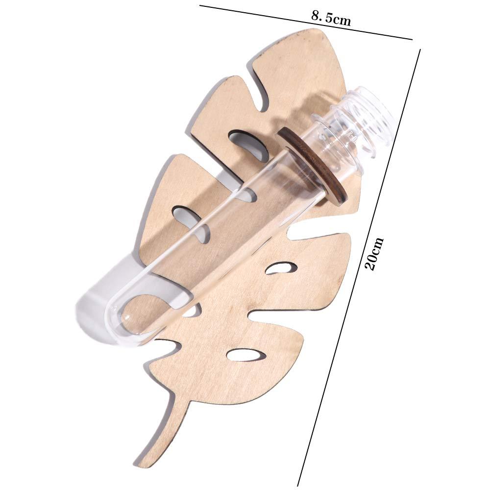 Plant Storage Rack Hydroponic Vase Wooden Hanging Planter Wall Hanging Vase  Home/Office Decor