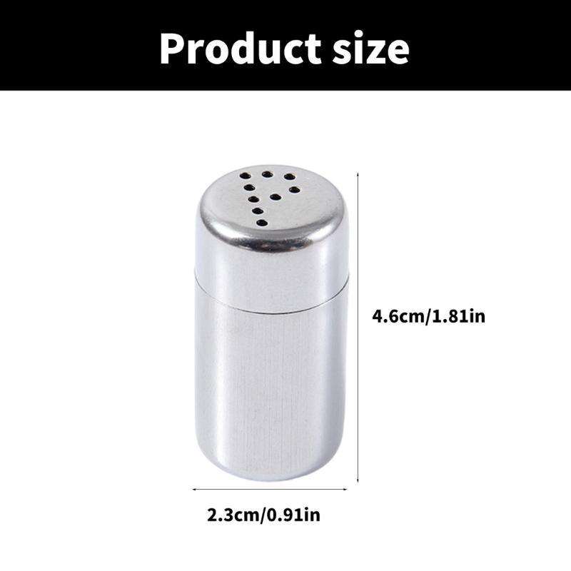 4Pcs Stainless Steel Miniature Salt Shakers Seasoning Box Condiment Holders Easy Carry Spices Container for Restaurant