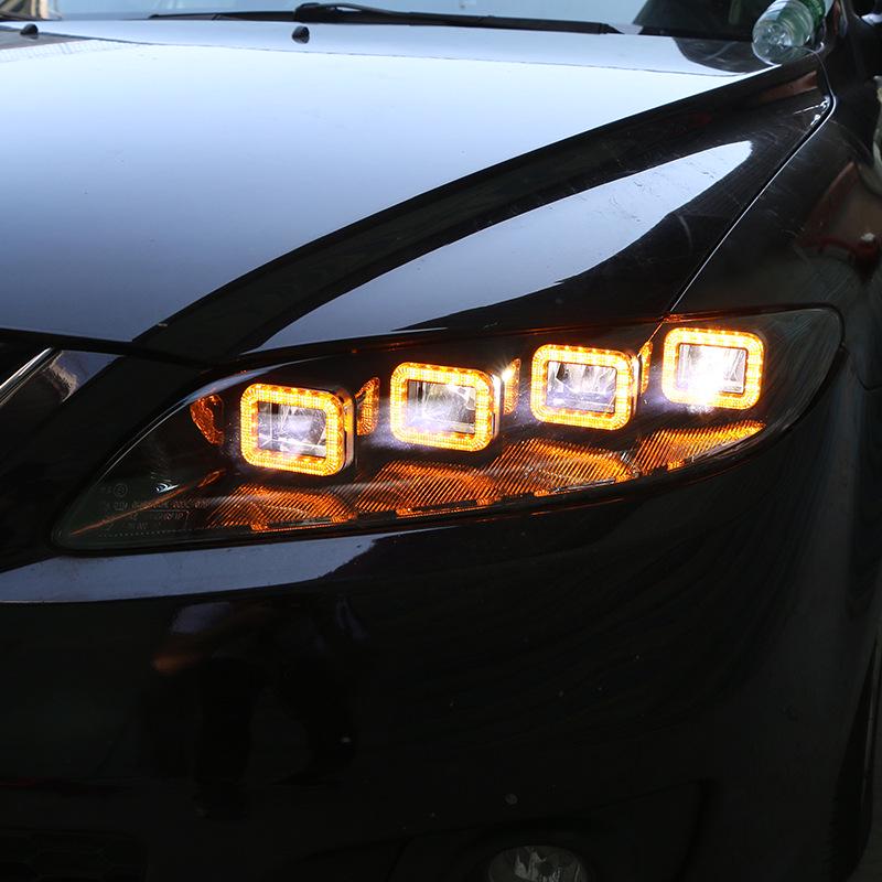 Bugatti-Style LED Daytime Running Lights & Turn Signals for Mazda 6