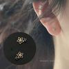 14K Gold-Plated S925 Sterling Silver Blue Flower Zircon Stud Earrings - Cute, Exquisite, and Versatile Mini Design