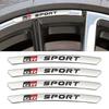 4Pcs Aluminium Car Wheel Sticker Emblem Badge For Toyota GR Sport Logo Gazoo Racing YARiS Corolla RAV4 C-HR Camry Supra Prado
