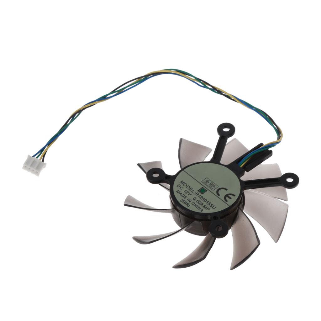 R128015SU 75mm 4pin 4x43mm for EAH5830/6850/8600/9800 GTS 260/450/460 HD7850 Graphics Card Cooling Fan