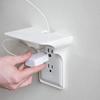 2PCS No Drilling Switch Storage Rack Plastic USB Rack Convenient Wall Outlet Shelf  Living Room