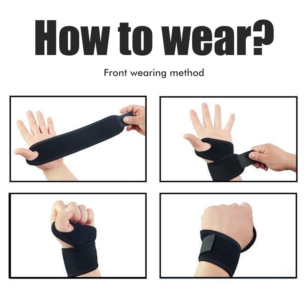 2Pcs Wrist Brace Adjustable Compression Wrist Supports Wrist Strap for Fitness Sports Protecting