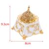 1PC Classic Vintage Gold Metal Incense Burner Lid Middle East Arabic Resin Incense Burner Decoration Home Décor