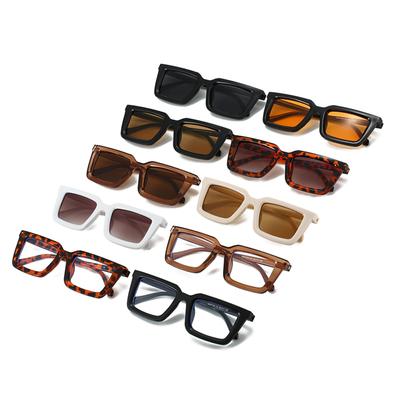 2024 Fashion New Retro Square Frame Trendy Fishing Sunglasses Simple Design Gradient Oculos De Sol Sun Glasses